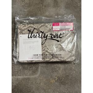 Jewell by 31 Street Style Crossbody Purse in Putty Snake Pattern NIP w/ strap